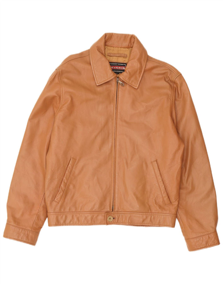 Chevignon Herren Lederjacke UK 38 Mittelbraun