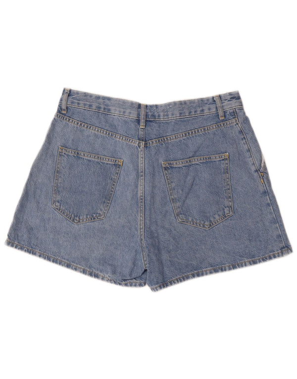 Zara Damen Jeansshorts Medium W30 Blaue Baumwolle