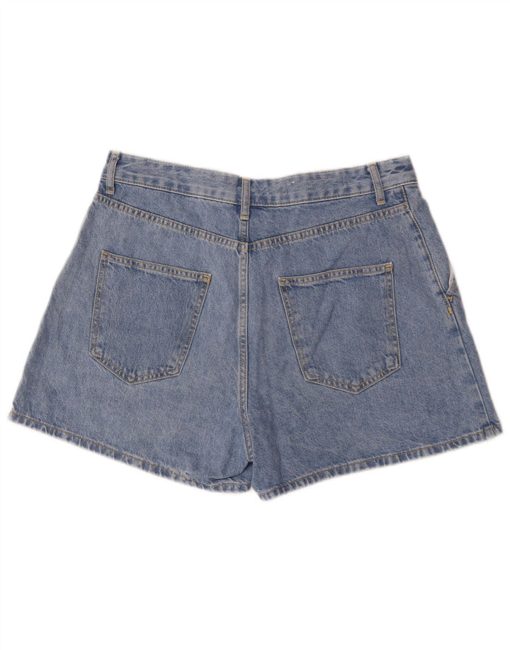 Zara Damen Jeansshorts Medium W30 Blaue Baumwolle