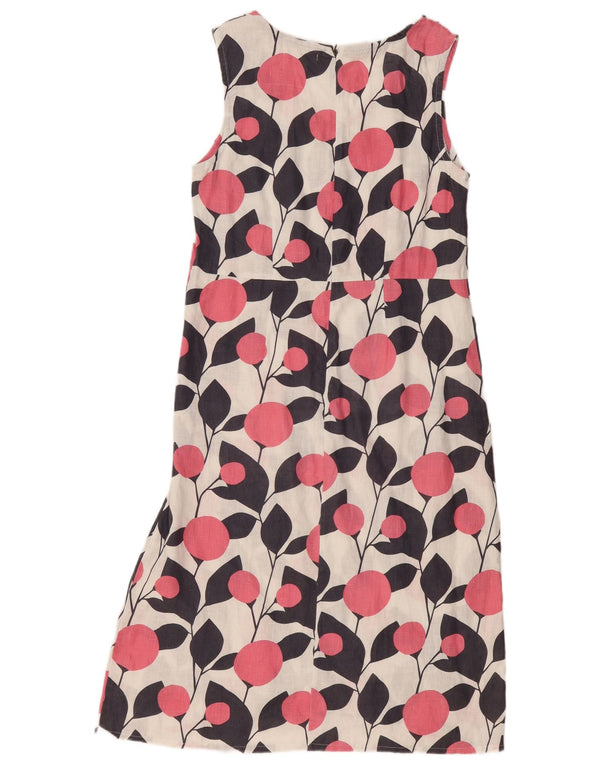 White Stuff Ärmelloses Etuikleid für Damen, UK 12, Mittelweiß, geblümt