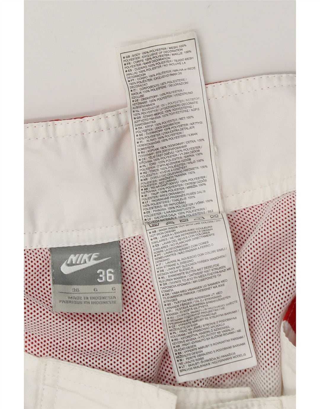 Nike Herren-Badeshorts, groß, weißes Colourblock-Polyester