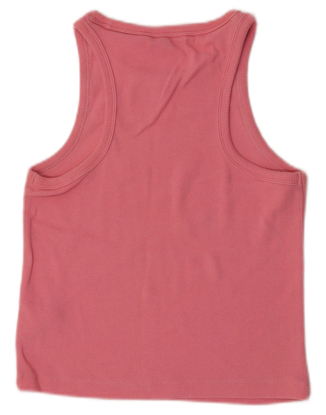 Tommy Hilfiger Damen Crop Vest Top UK 12 Mittelrosa Baumwolle
