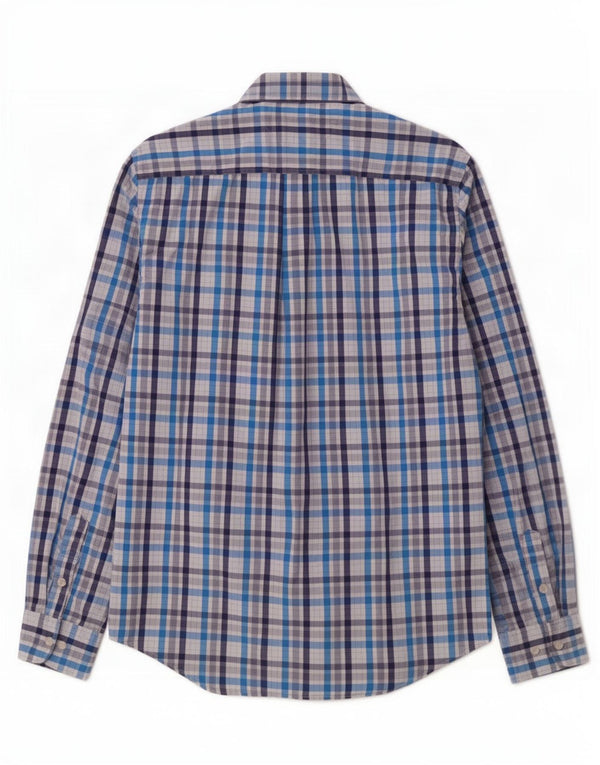 Tommy Hilfiger Mens Shirt Small Blue Check Cotton