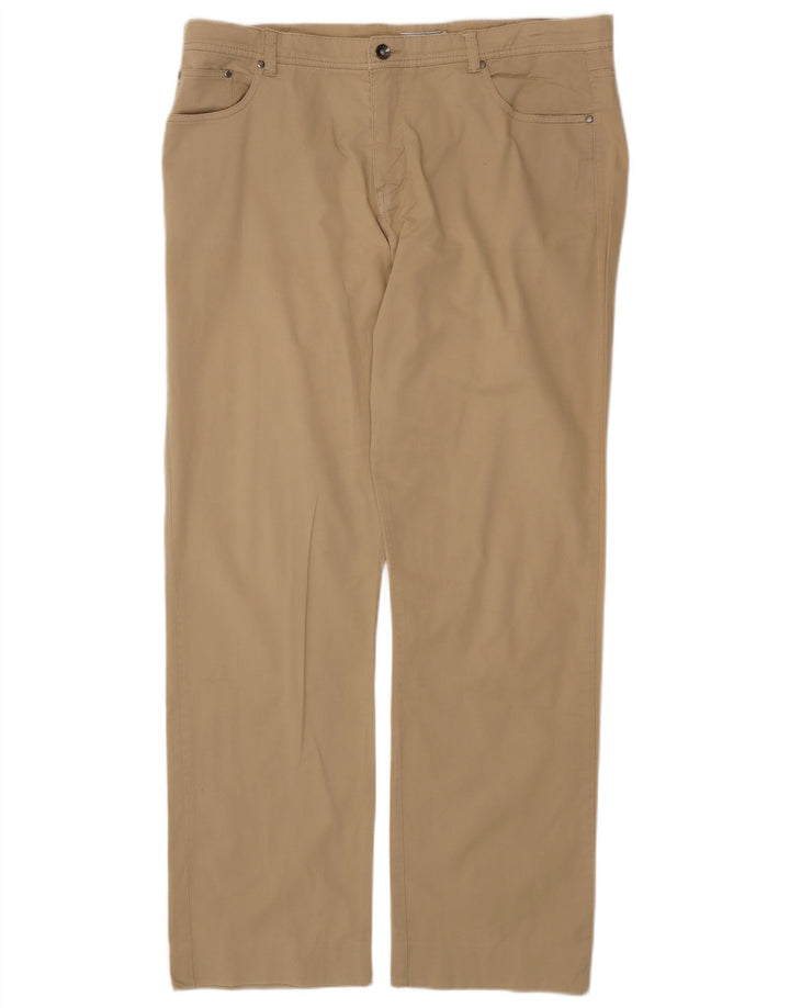 GEOX Herren Respira Straight Casual Hose IT 54 2XL W38 L32 Beige Baumwolle