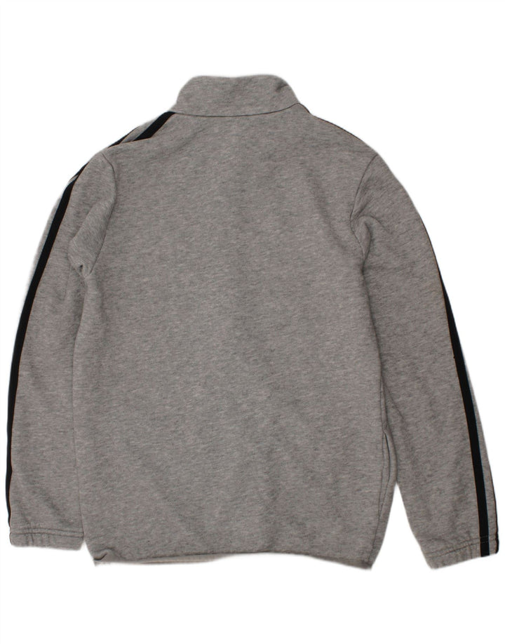 ADIDAS Boys Tracksuit Top Jacket 9-10 Years Grey Cotton