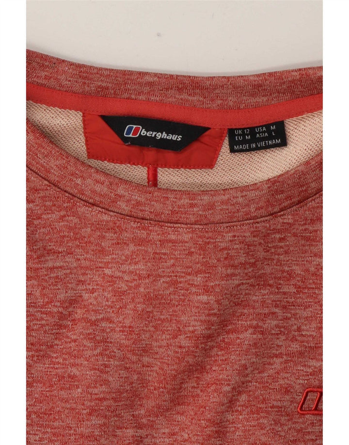 Berghaus Damen Sweatshirt-Pullover UK 12 Mittelrot meliert