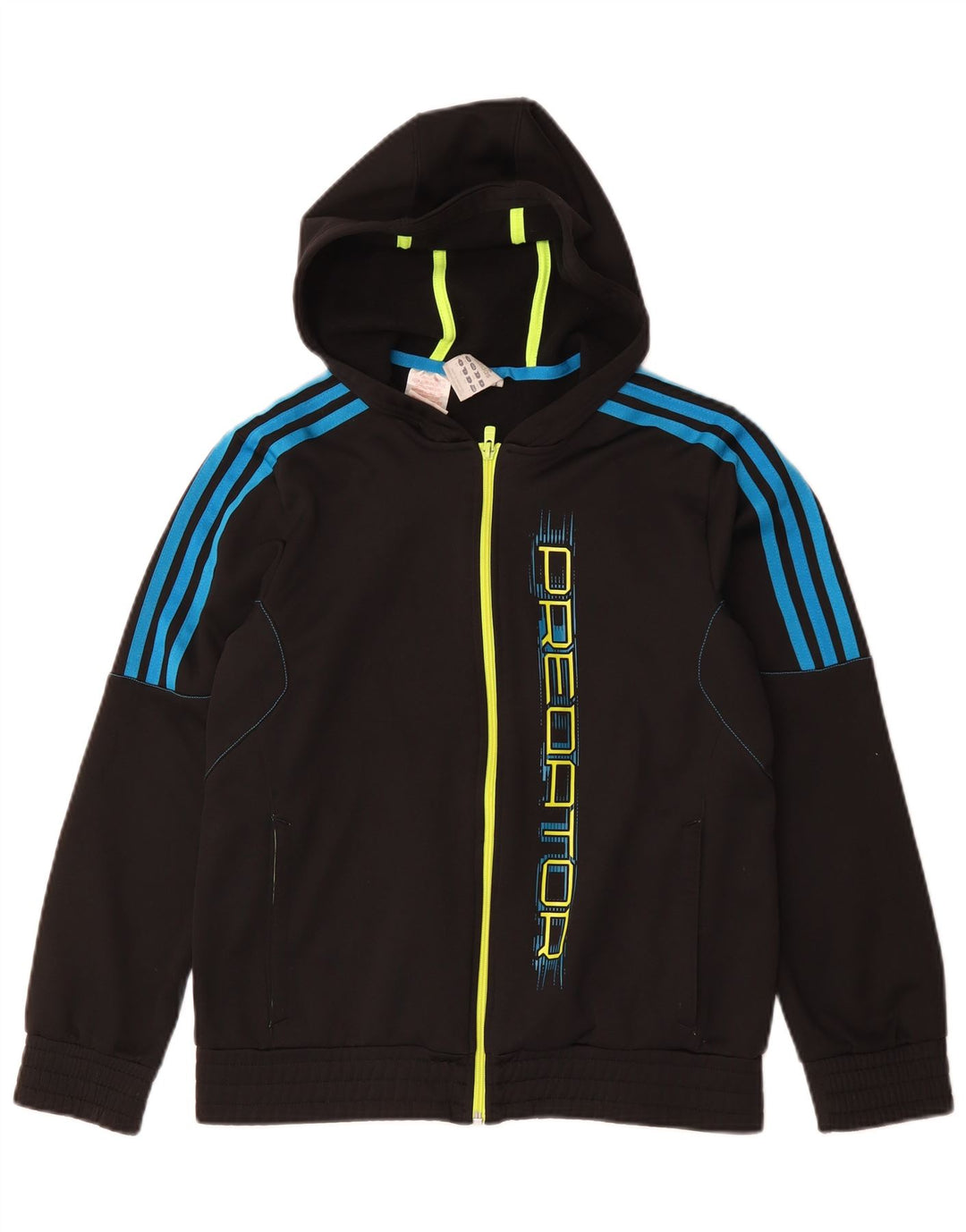 Adidas Jungen Predator Graphic Zip Hoodie Pullover 13–14 Jahre, schwarzes Polyester