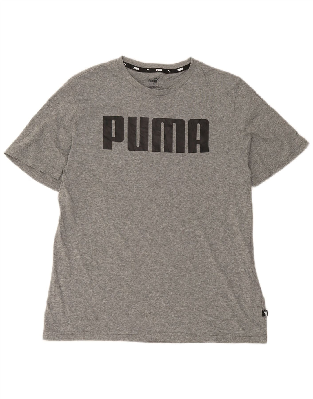 Puma Herren-T-Shirt mit Grafik, groß, aus grauer Baumwolle