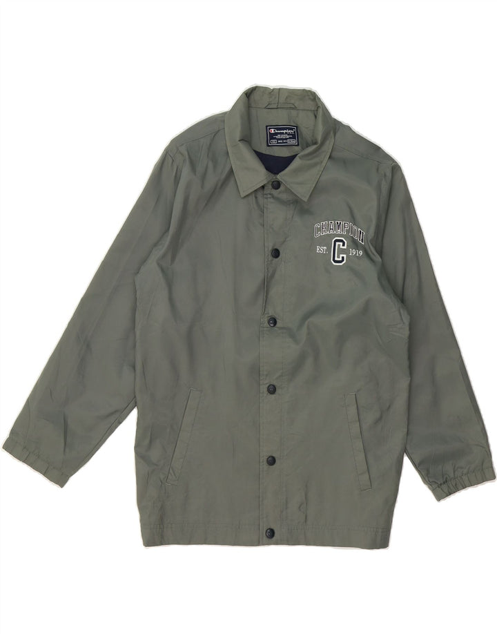 CHAMPION Boys Graphic Bomber Jacket 11-12 Years Grey Polyester Vintage Champion and Second-Hand Champion from Messina Hembry 