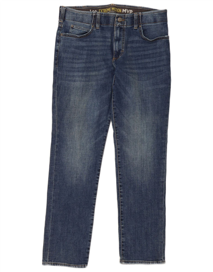 Lee Herren Straight Tapered Jeans W34 L31 Blau
