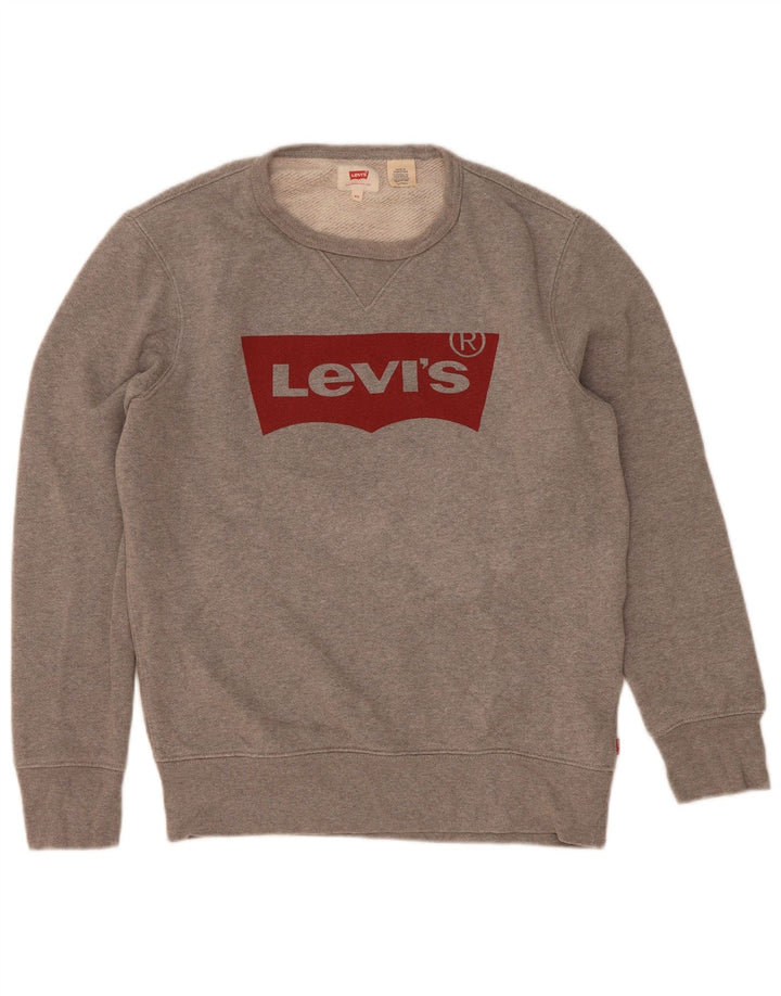 Levi's Herren-Sweatshirt mit Grafik, XS, graue Baumwolle