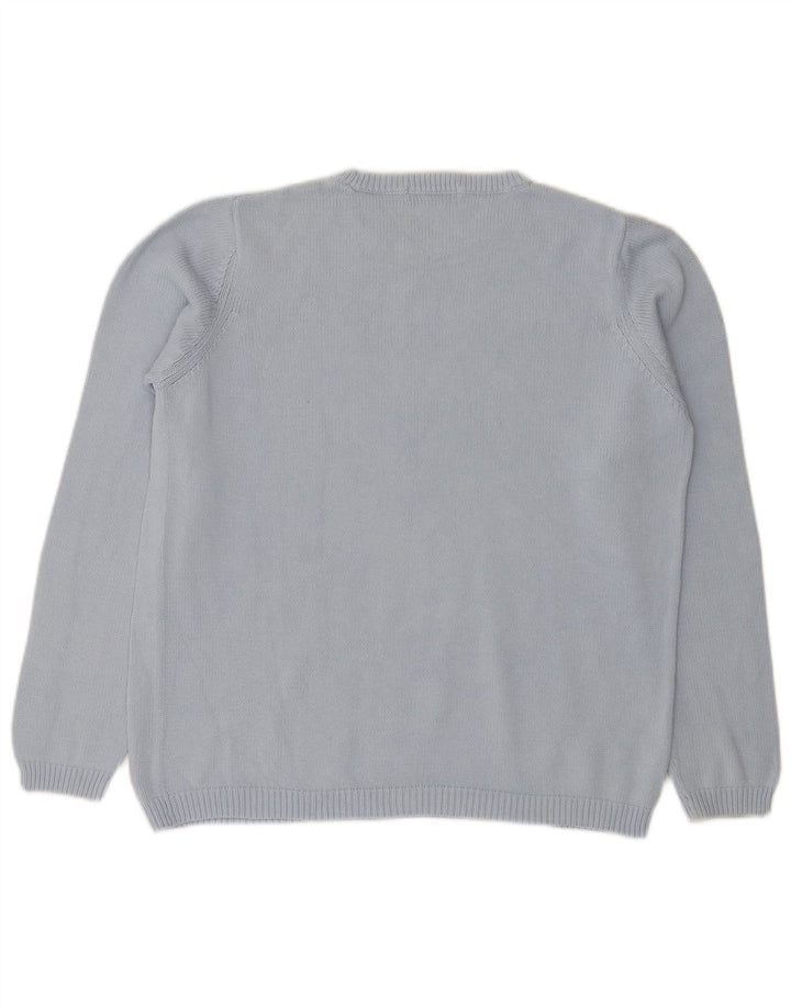 Marks & Spencer Herren-Pullover mit Rundhalsausschnitt, Mittelblau