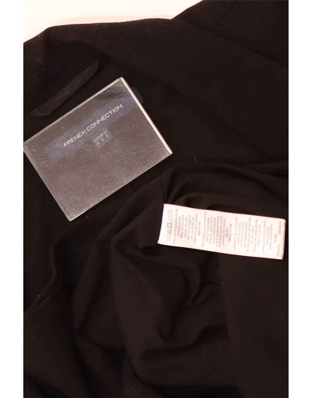 French Connection Zweireihiger Damen-Blazer, Gr. 10, Schwarz