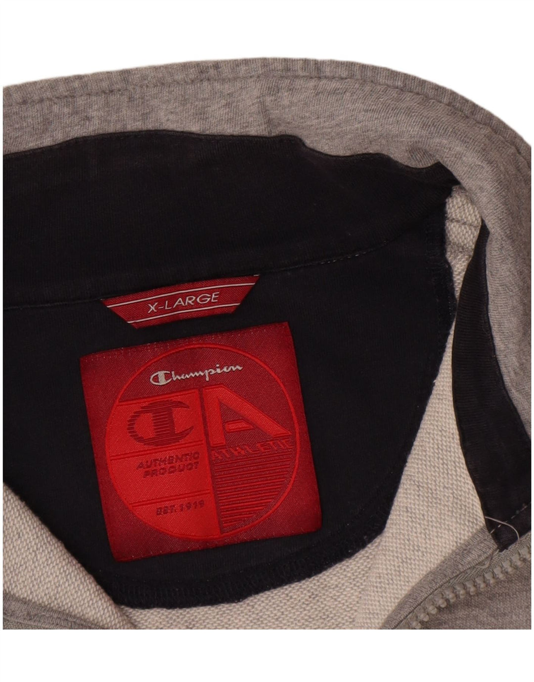 Champion Herren-Trainingsanzug-Top-Jacke XL aus grauer Baumwolle