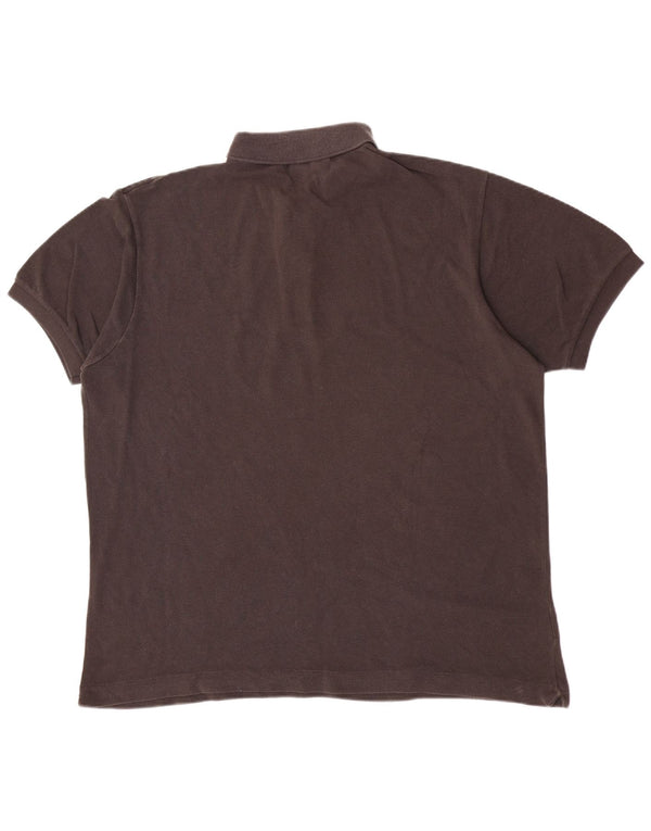Lacoste Herren-Poloshirt mit klassischer Passform, Größe 6 XL, schwarze Baumwolle