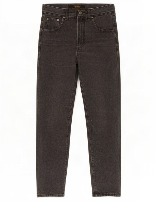 POP 84 Damen Tapered Jeans IT 42 Medium W28 L32 Graue Baumwolle