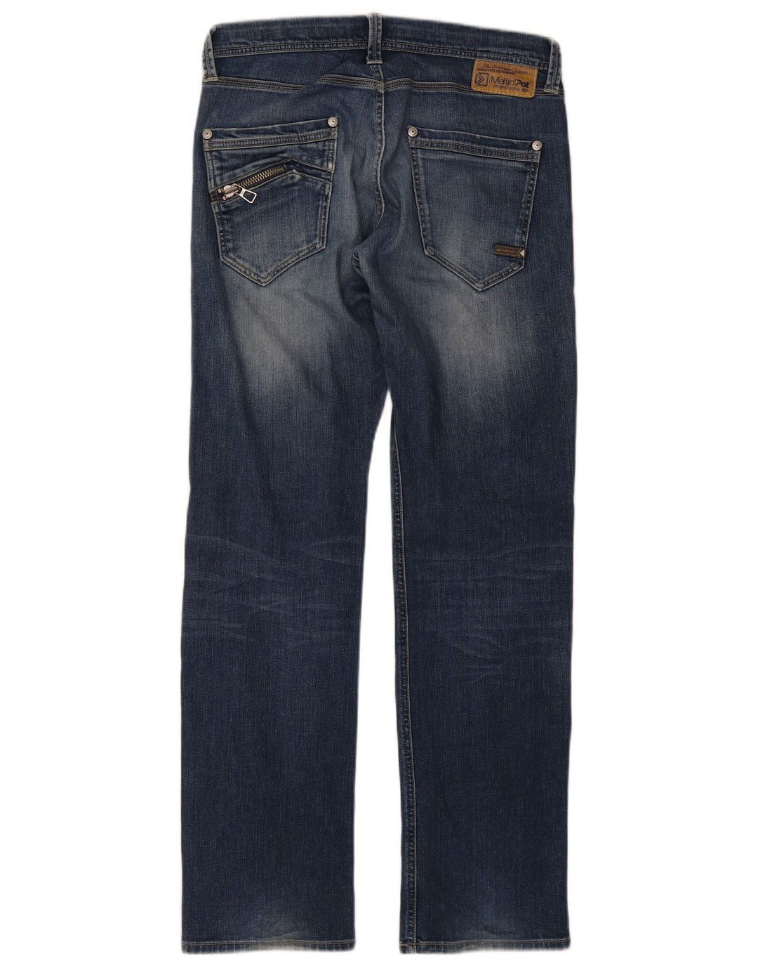 Meltin' Pot Damen Straight Jeans W33 L34 Blaue Baumwolle