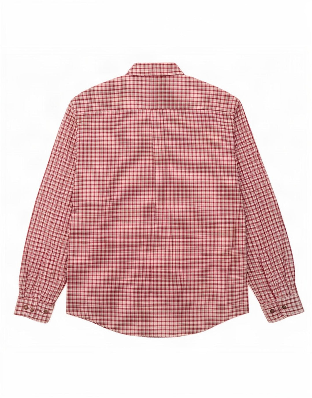 Vintage Herren Flanellhemd XL Burgunderrot kariert