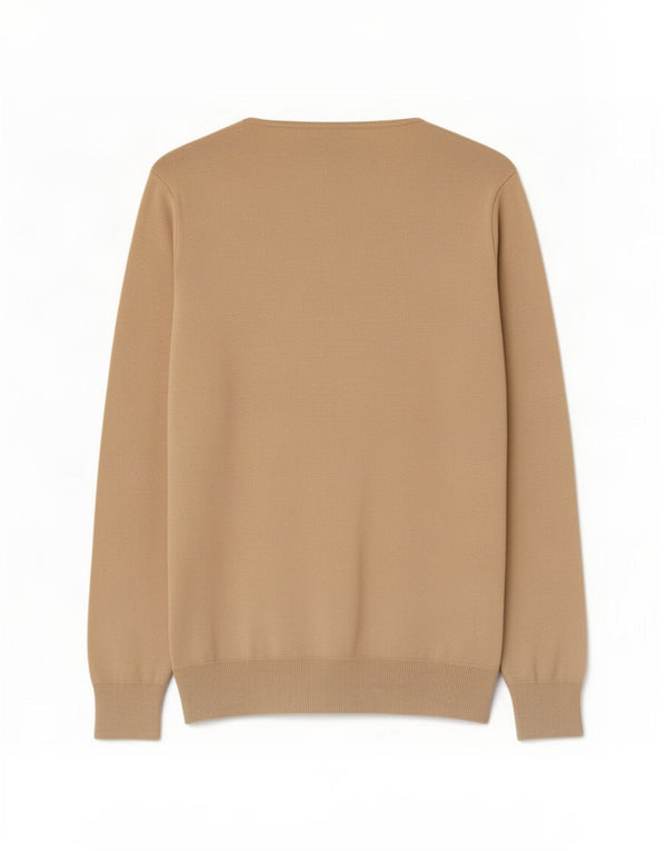 Benetton Damen-Cardigan-Pullover UK 12 Mittelbeige Baumwolle