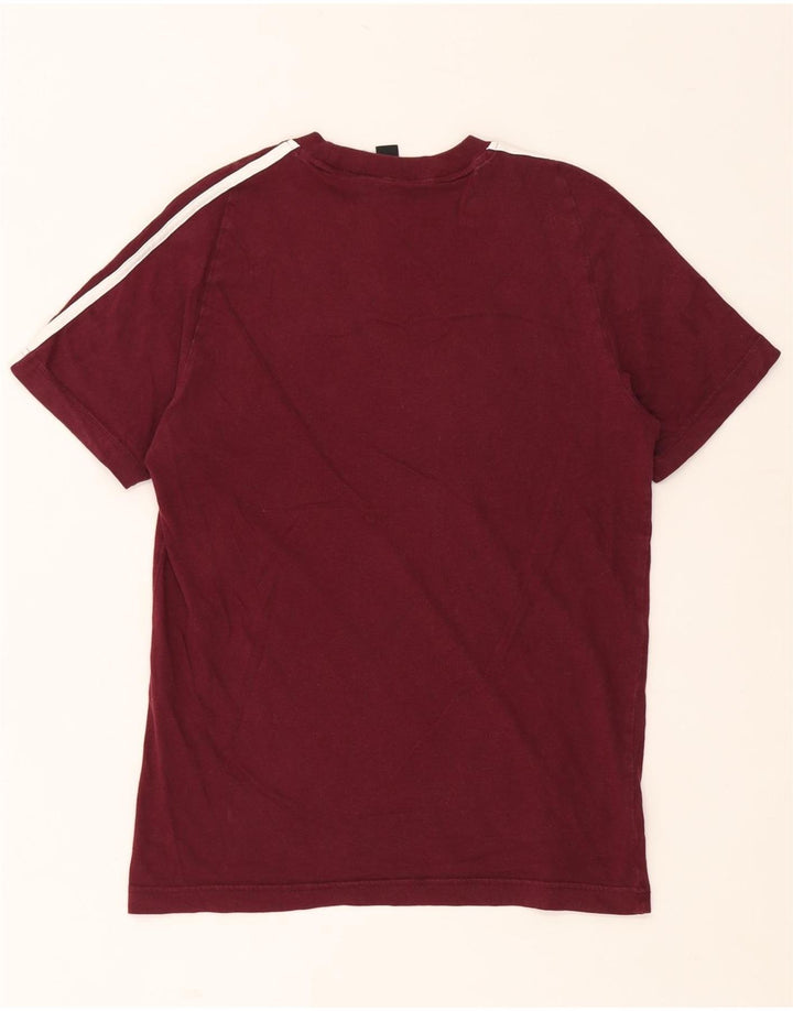 ADIDAS Herren T-Shirt Top Small Kastanienbraun Baumwolle