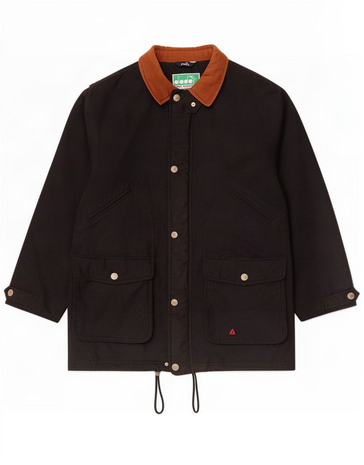 Diadora Herren Utility Jacke UK 40 Large Schwarz Polyester