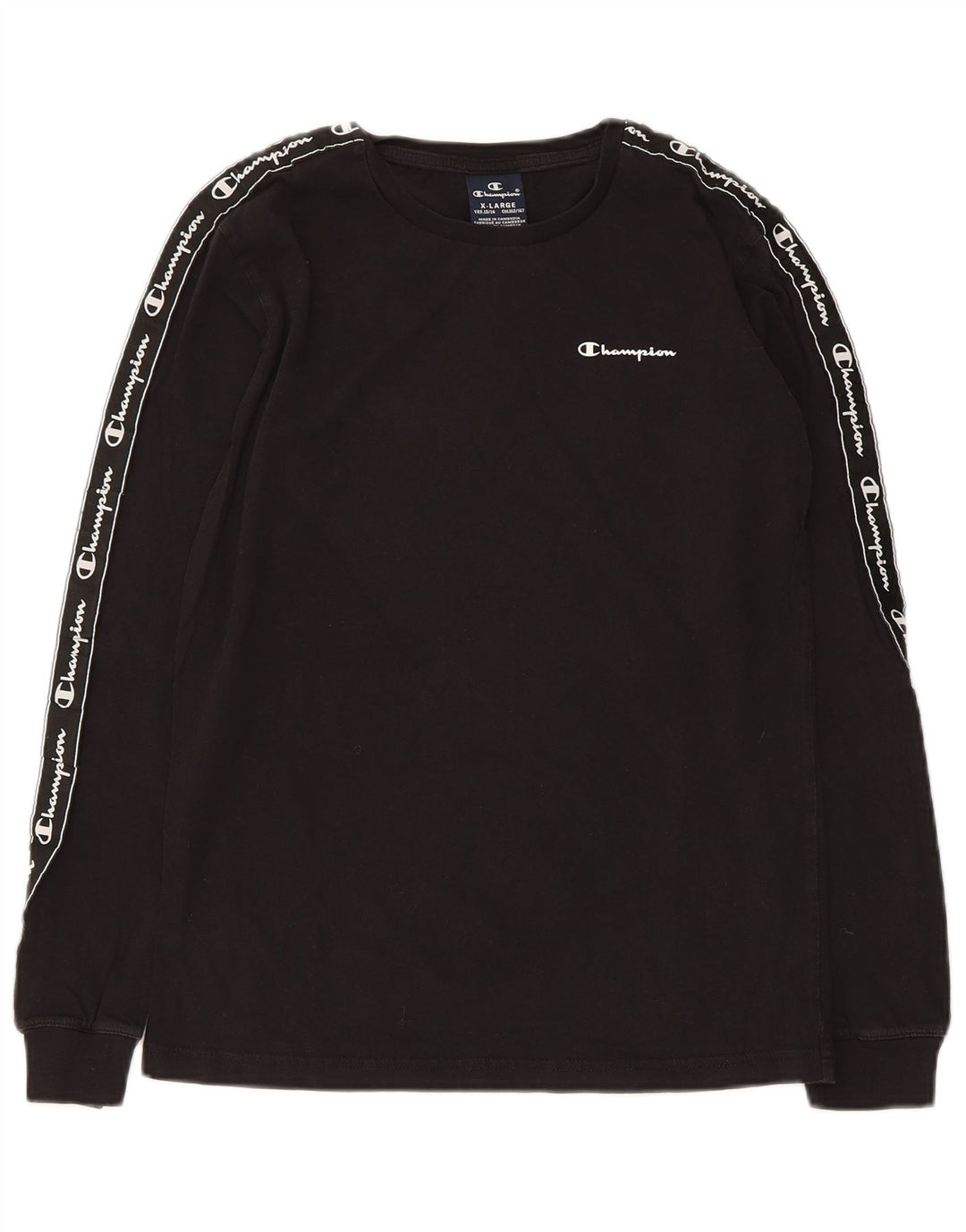 Champion Langarmshirt mit Grafik für Jungen, 13–14 Jahre, XL, Schwarz