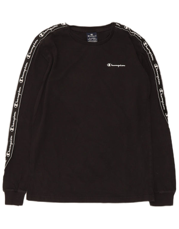 Champion Langarmshirt mit Grafik für Jungen, 13–14 Jahre, XL, Schwarz