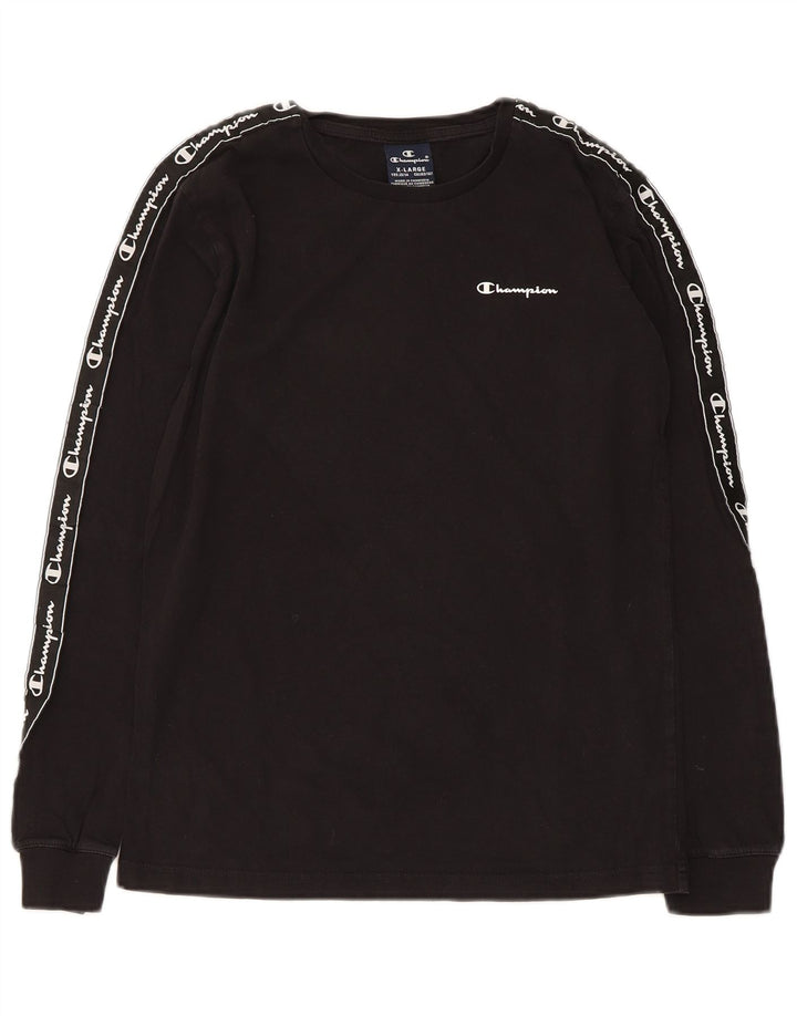 Champion Langarmshirt mit Grafik für Jungen, 13–14 Jahre, XL, Schwarz