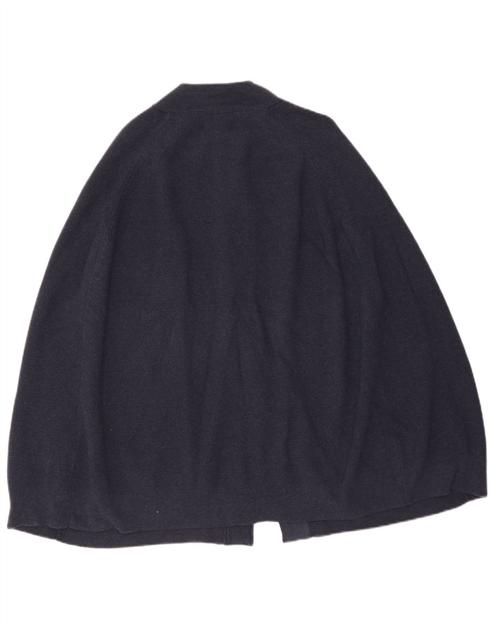 Topshop Damen Poncho-Pullover UK 12 Mittelblaue Baumwolle