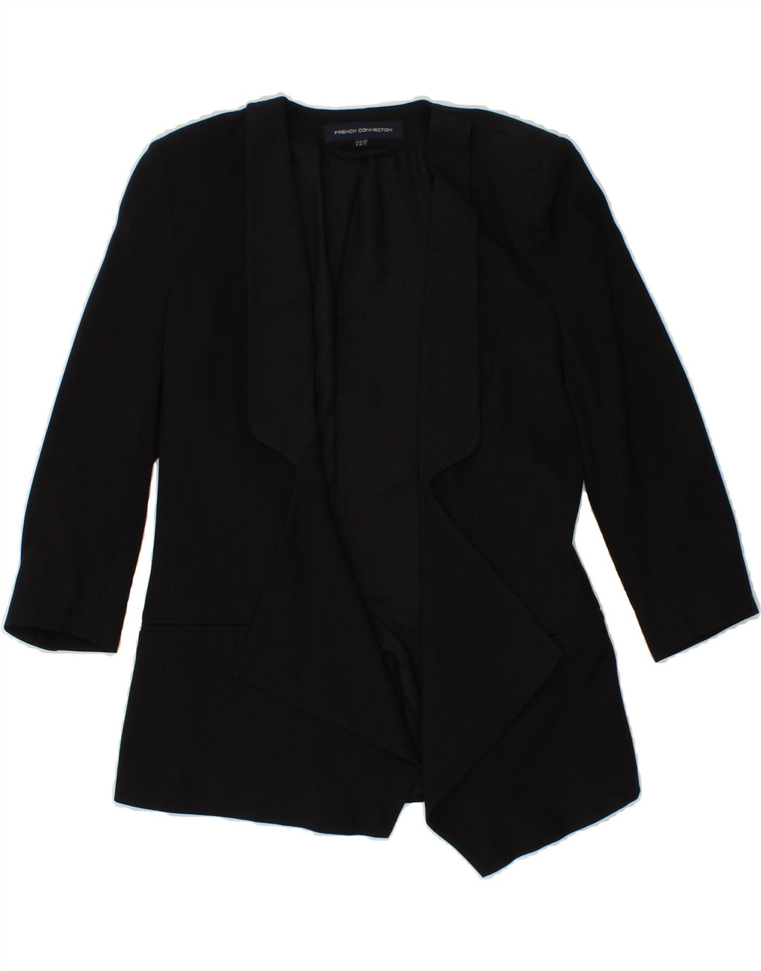 FRENCH CONNECTION Womens 3/4 Sleeve Open Blazer Jacket UK 6 XS  Black Vintage French Connection and Second-Hand French Connection from Messina Hembry 