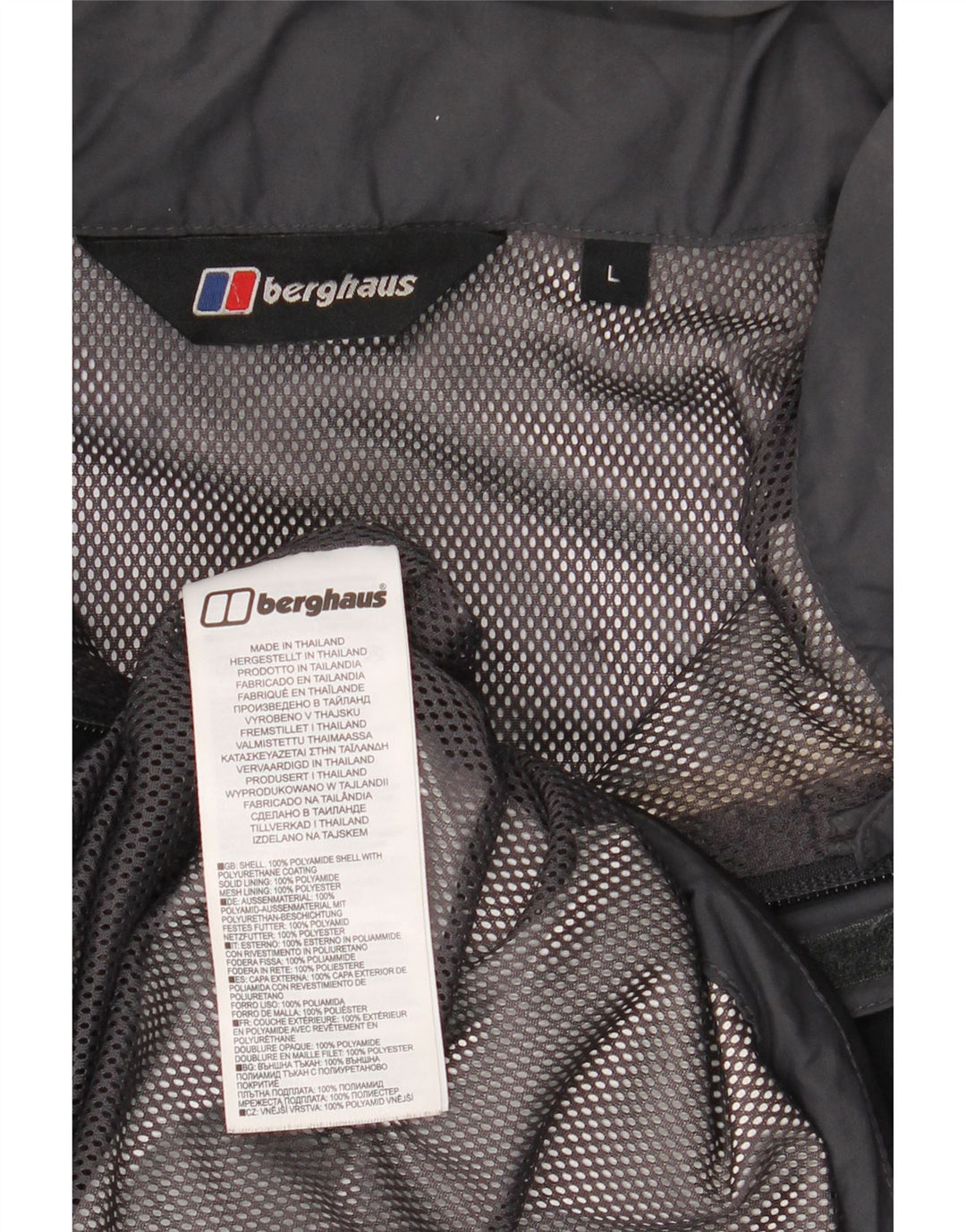 Berghaus Herren-Regenjacke mit Kapuze, UK 40, Größe L, Schwarz, Polyamid