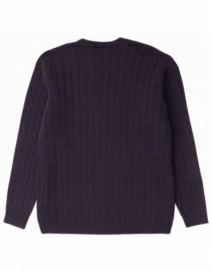Marks & Spencer Herren St. Michael Pullover mit Rundhalsausschnitt, Größe L, Marineblau