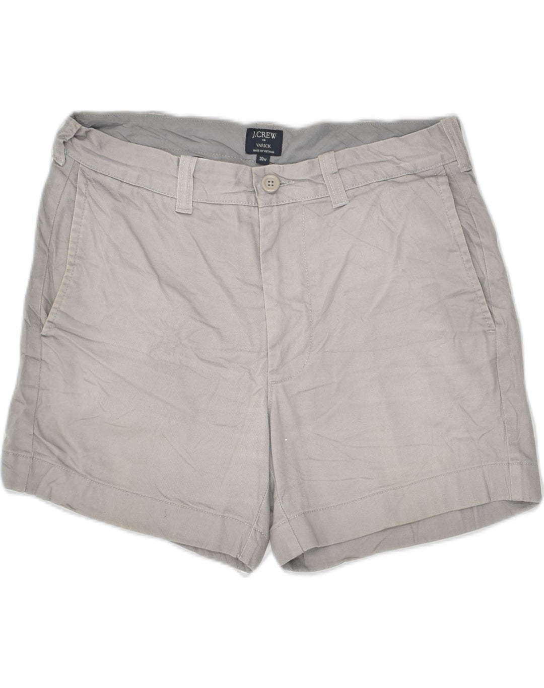 J. CREW Womens Varick Chino Shorts W30 Medium Grey Cotton | Vintage J. Crew | Thrift | Second-Hand J. Crew | Used Clothing | Messina Hembry 