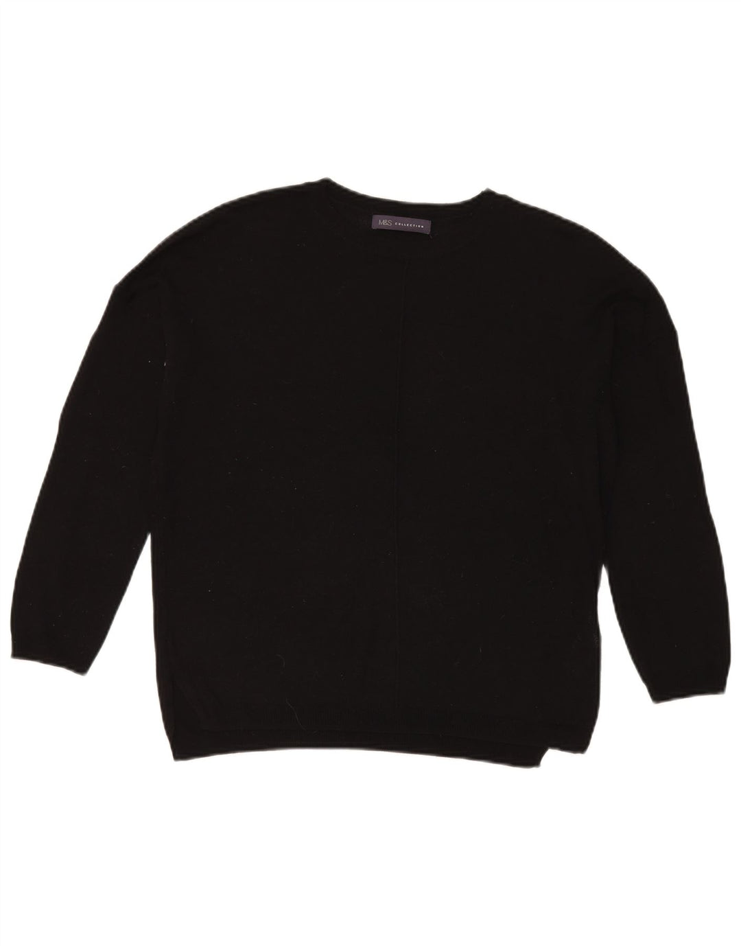 Marks & Spencer Damen-Pullover mit Rundhalsausschnitt, Gr. 14, mittelschwarz