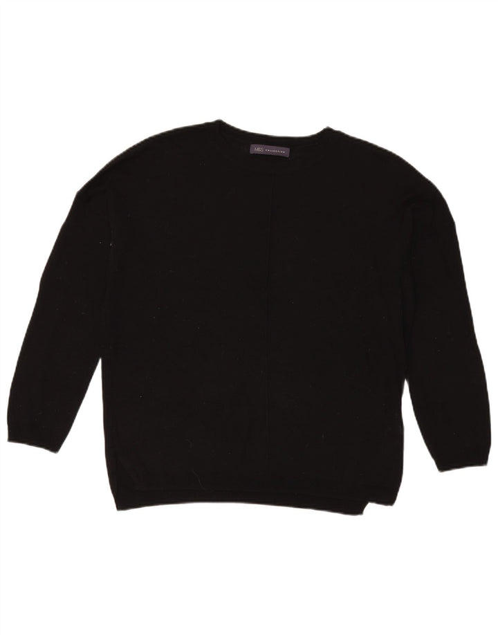 Marks & Spencer Damen-Pullover mit Rundhalsausschnitt, Gr. 14, mittelschwarz