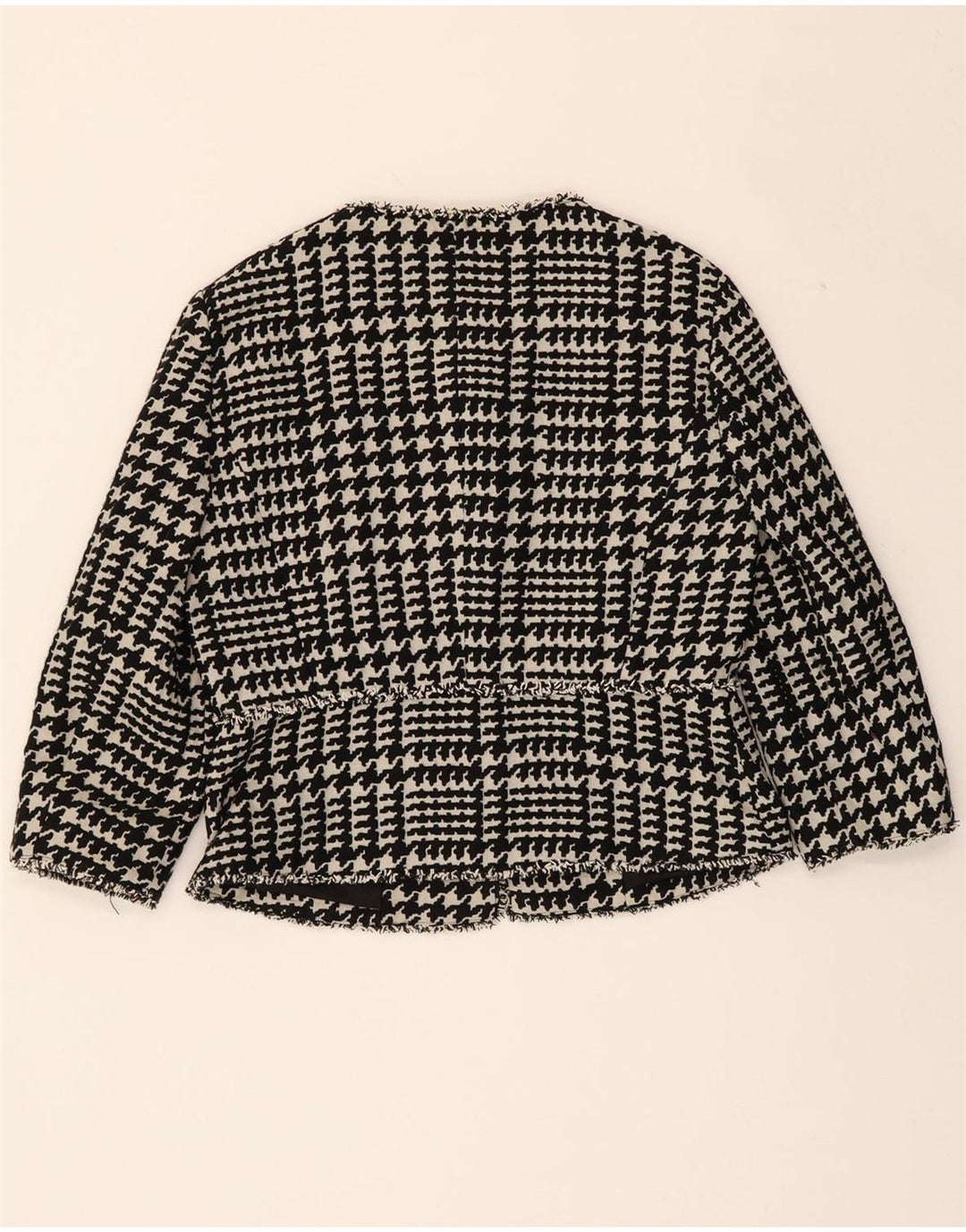 PENNY BLACK Womens Blazer Jacket UK 10 Small Black Houndstooth Acrylic Vintage Penny Black and Second-Hand Penny Black from Messina Hembry 
