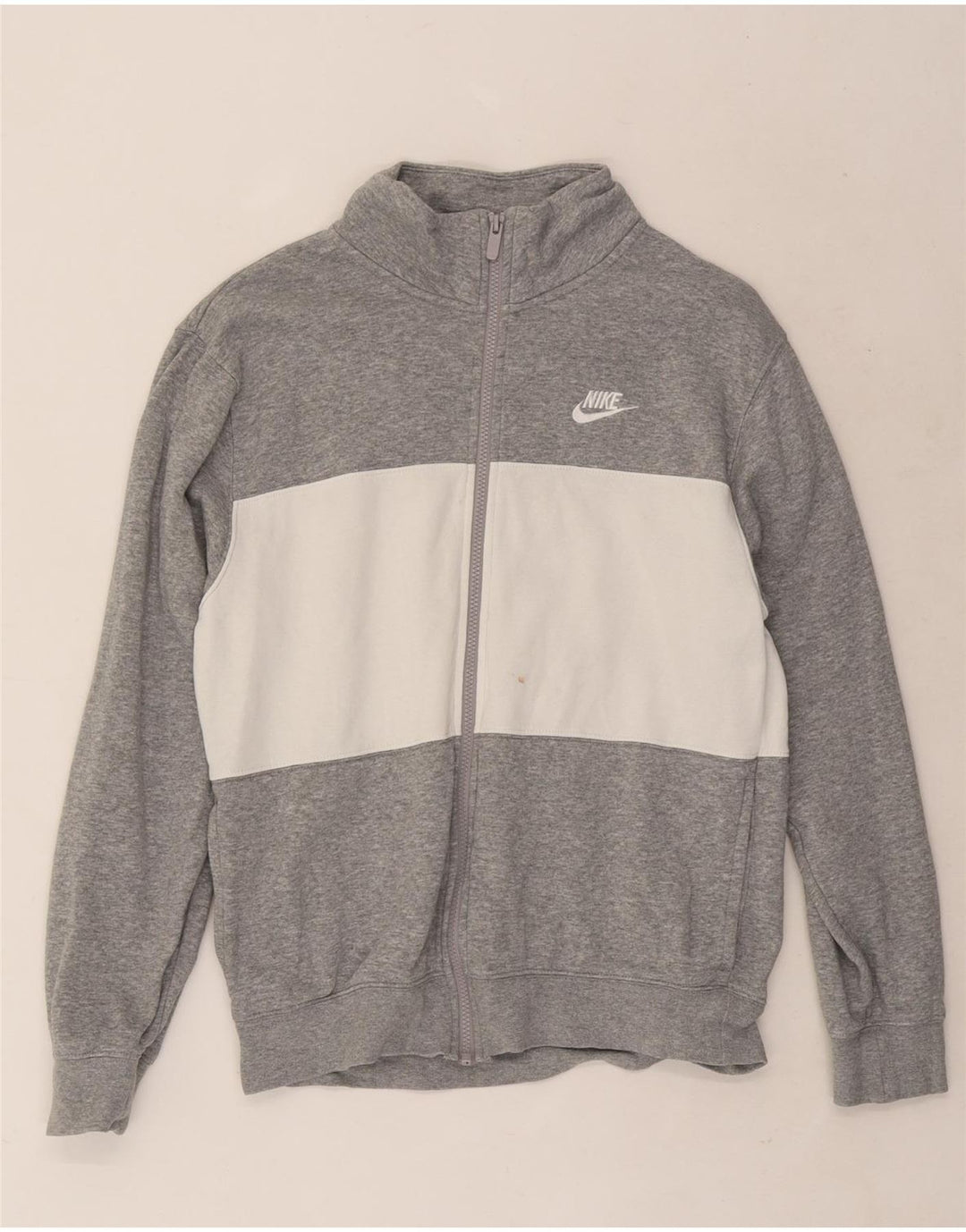 Nike Herren-Trainingsanzug-Oberteil, Jacke, Größe S, Grau, Colourblock-Baumwolle
