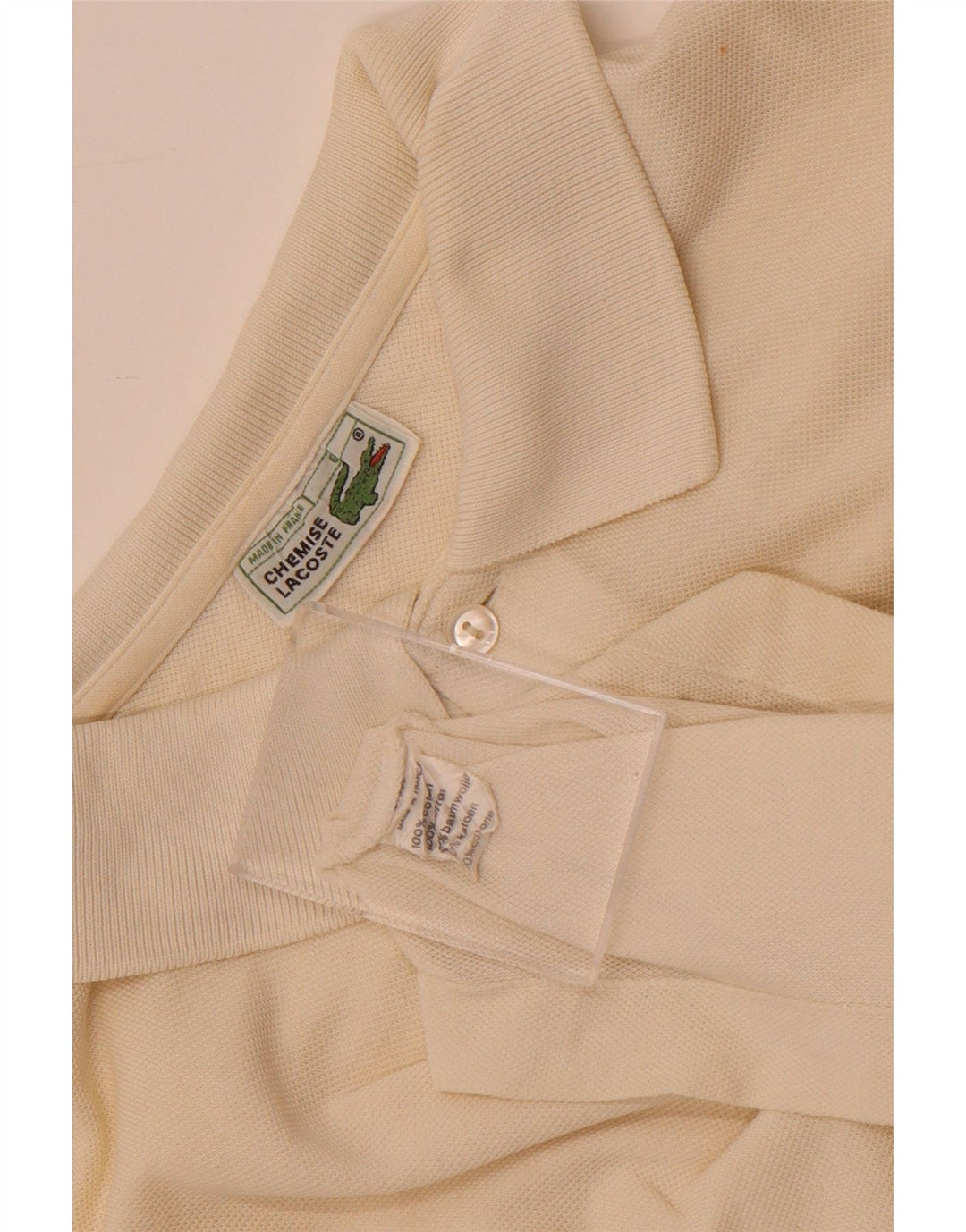 Lacoste Herren-Poloshirt, Größe 6 XL, weiße Baumwolle