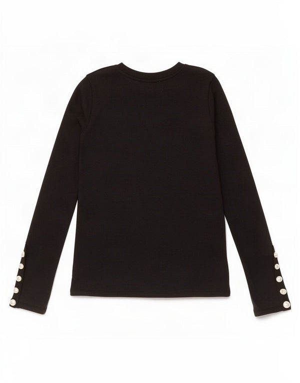 Zara Damen Trafaluc Top Langarm UK12 Medium Schwarz