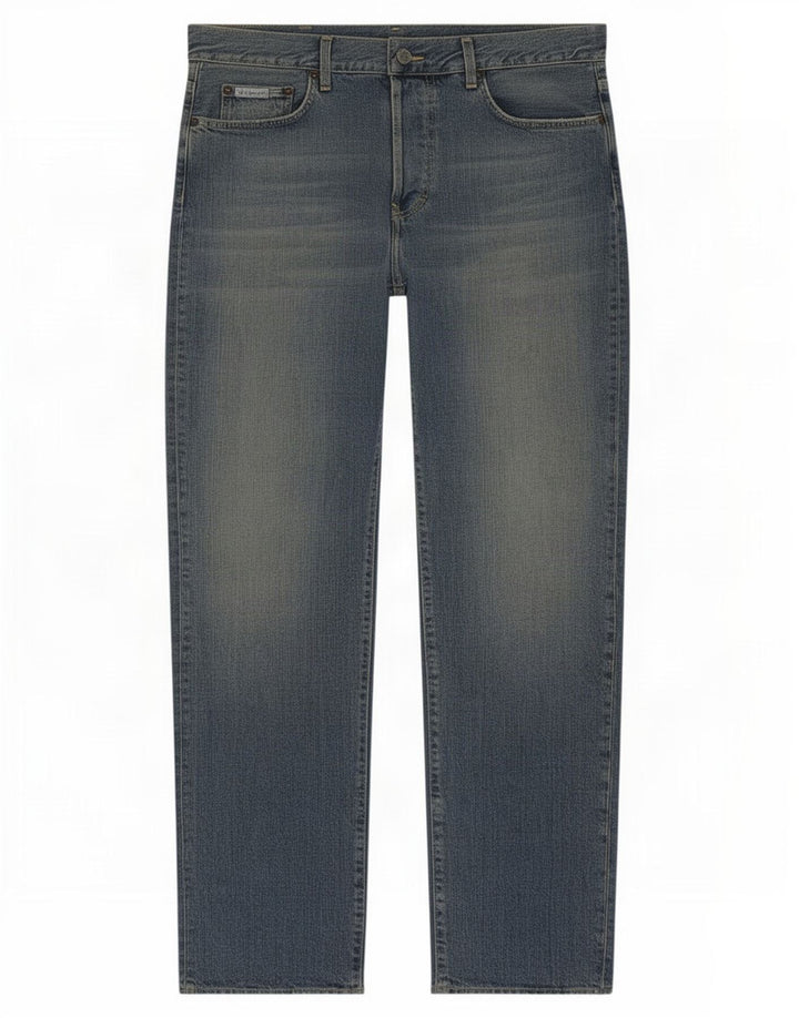 Calvin Klein Herren Straight Jeans W32 L33 Blau