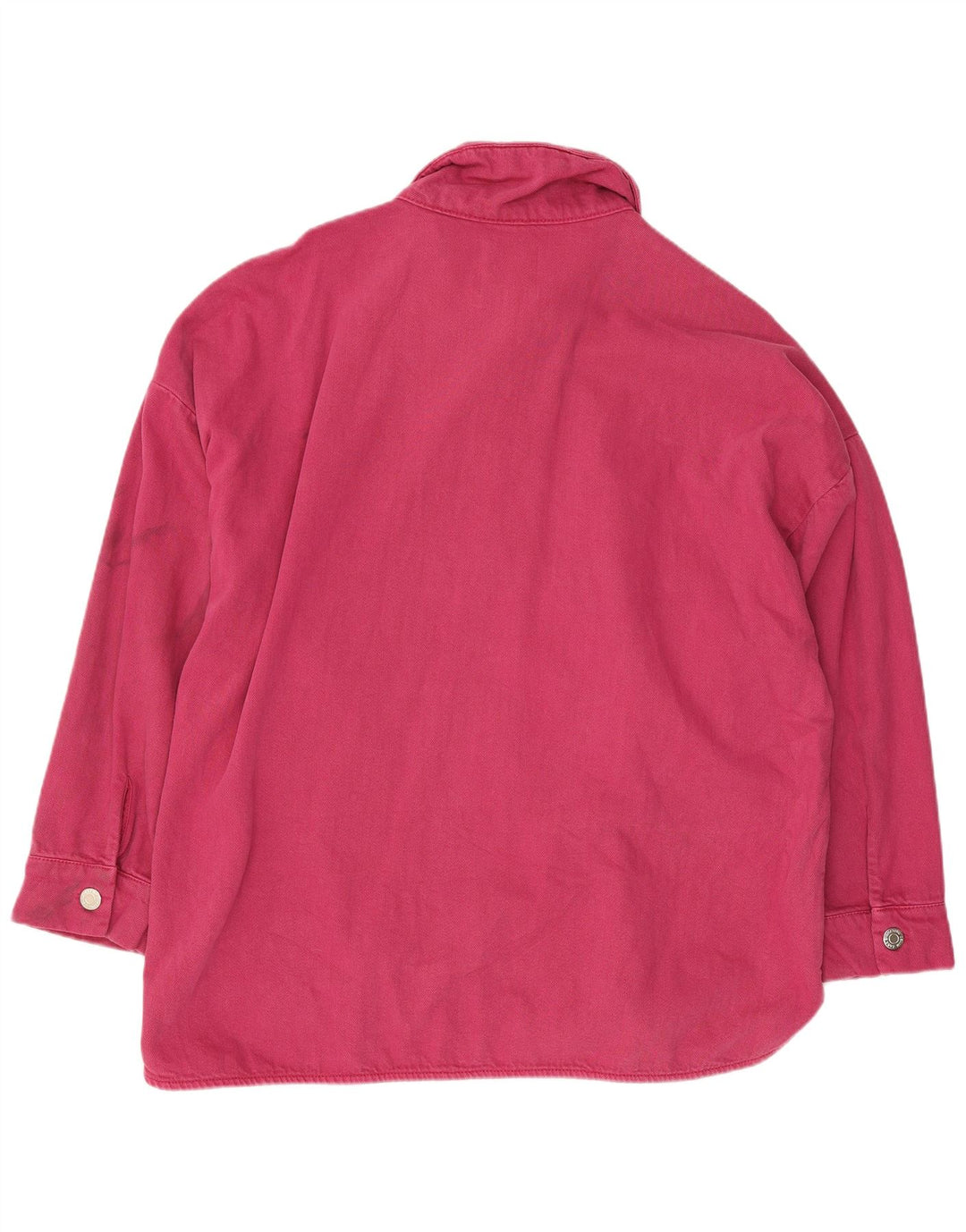Zara Damen Jeanshemd UK 16 Large Rosa Baumwolle