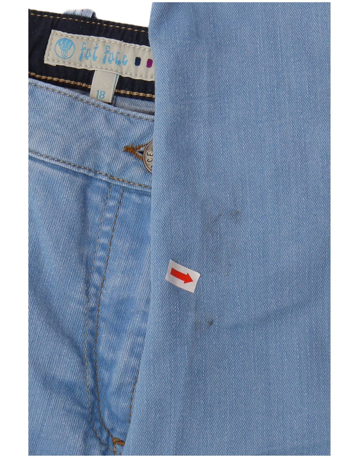 FAT FACE Damen-Cropped-Jeans UK 18 XL W36 L22 Blaue Baumwolle