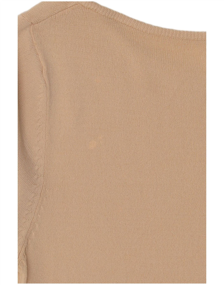 Zara Damen Bluse Top UK 12 Medium Beige