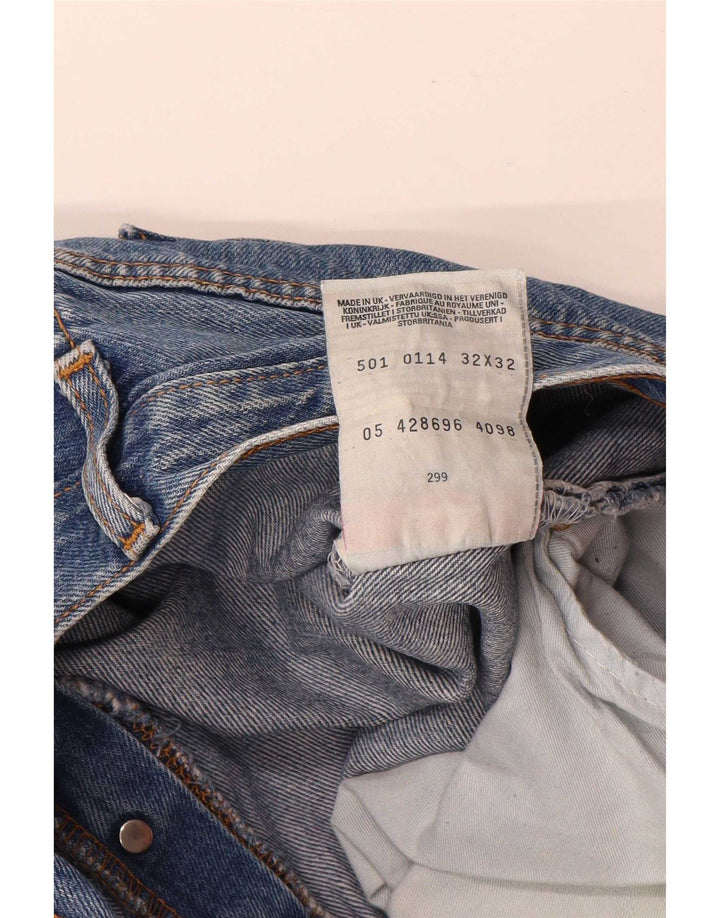 Levi's Herren 501 Straight Jeans W32 L32 Blaue Baumwolle