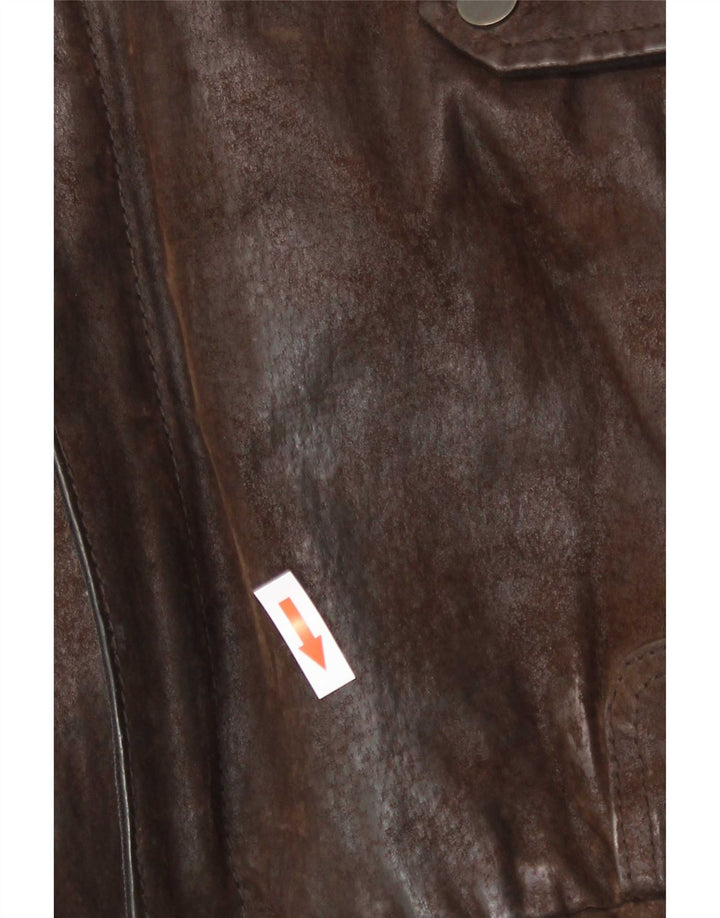 Cedarwood State Herren Lederjacke UK 44 2XL Braun