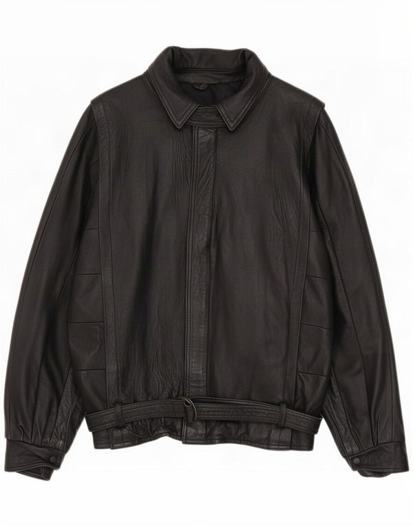 Vintage Herren Lederjacke UK 40 Large Schwarz