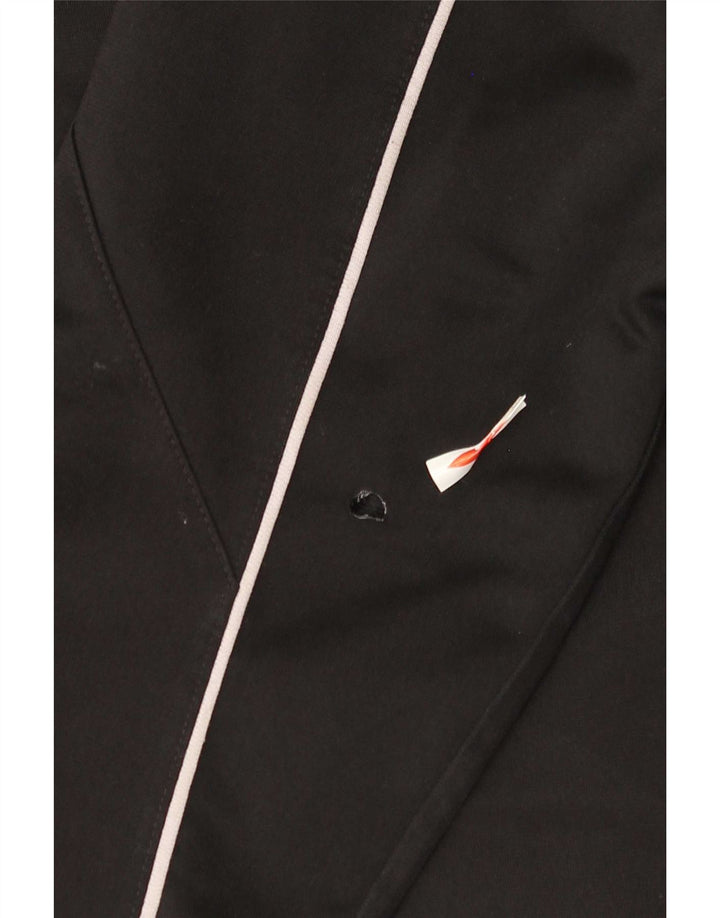 Adidas Herren-Trainingsanzugoberteil, UK-Größe 42/44, großes schwarzes Colourblock-Polyester