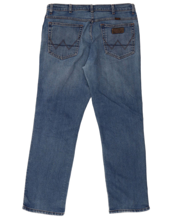 Wrangler Herren Texas Stretch Straight Jeans W36 L30 Blaue Baumwolle