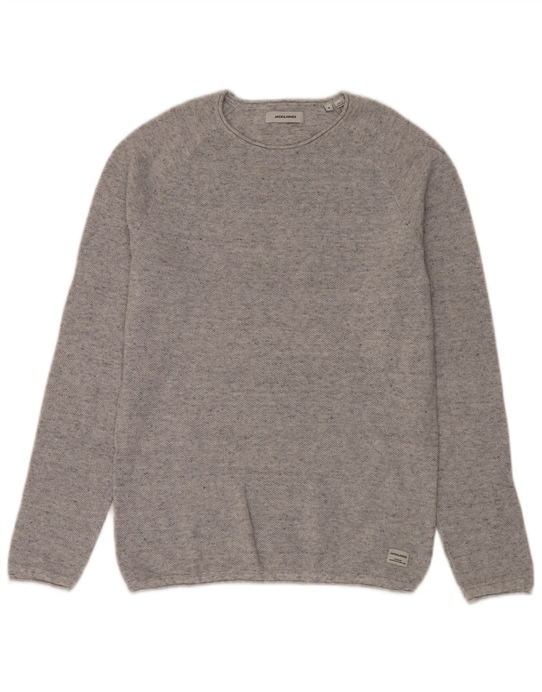 Jack & Jones Herren-Pullover mit Rundhalsausschnitt, klein, grau meliert