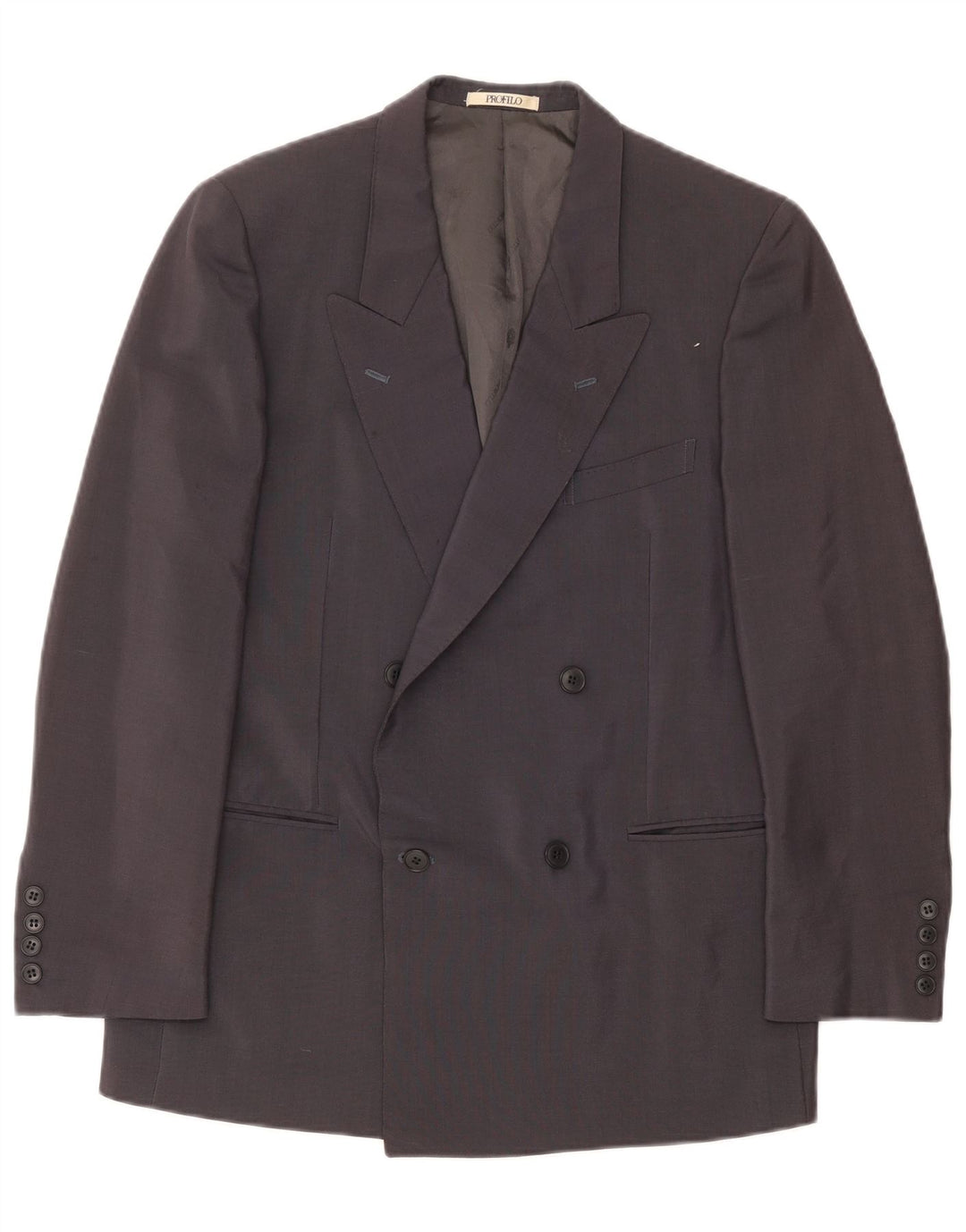 Profilo Herren-Blazer mit 3/4-Ärmeln, zweireihig, UK 38, Mittelgrau